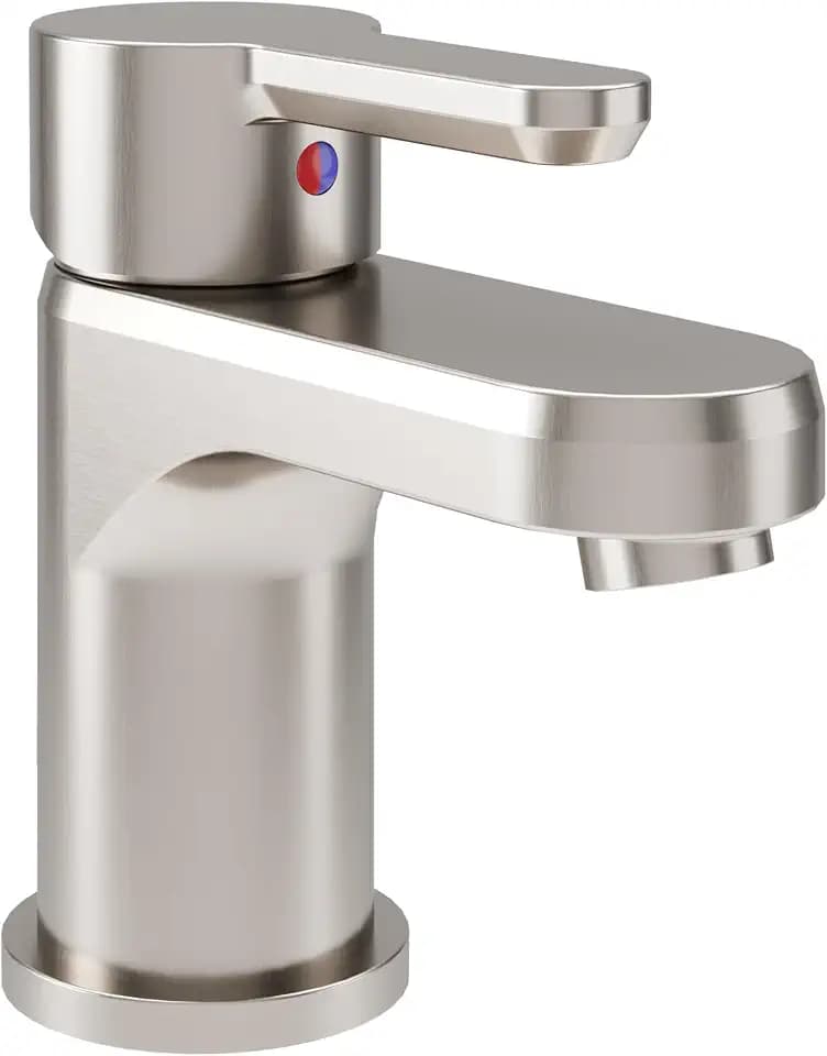 Symmons Solarity Single Handle Bathroom Sink Faucet with Push Pop Drain