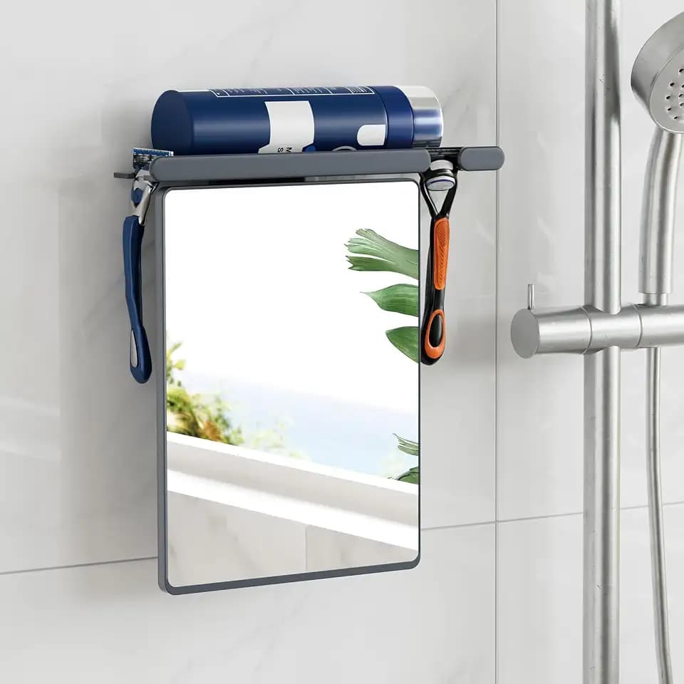 TAILI Shower Mirror Fogless for Shaving,Fogless Mirror Suction Wall Mounted