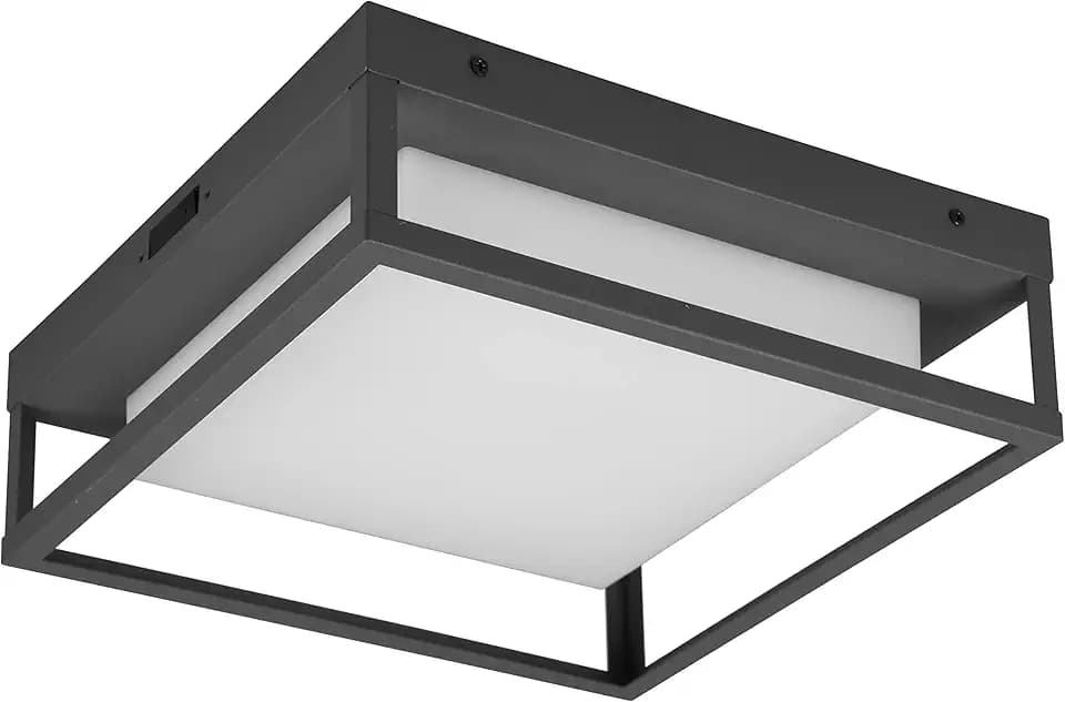 Trio Leuchten LED Außen Deckenleuchte Witham 677860142, Metall Anthrazit, Kunststoff weiß, inkl. 10.5 Watt LED, Lichtfarbe einstellbar