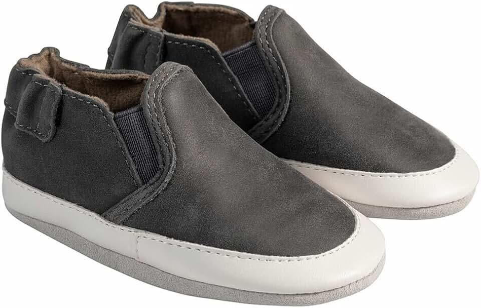 Robeez Baby Boys and Unisex Soft Soles Slip-Resistant Crib Shoes Slippers Moccasins for Infant and Toddler, 0-24 Months