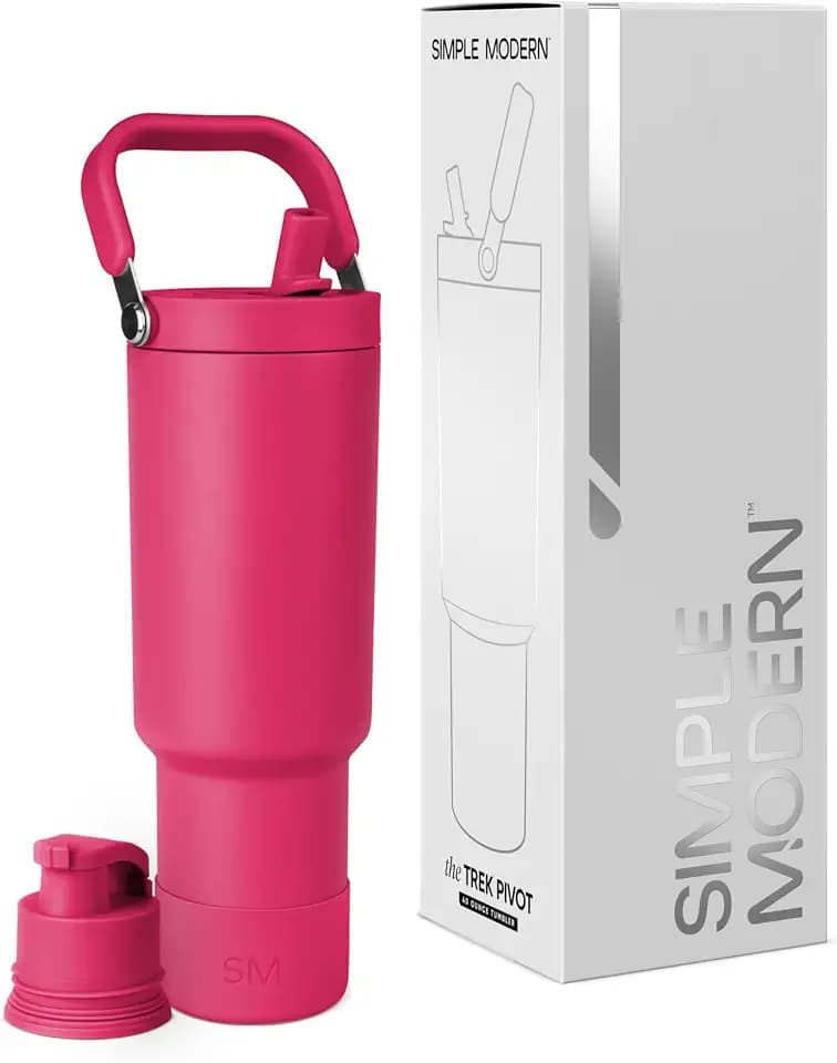 Simple Modern Tumbler with Handle, Water Jug | 40oz | Magenta