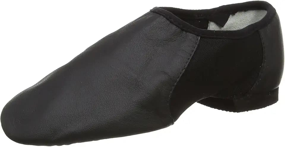 Bloch Girls Neo-Flex Leather Neoprene Slip-On Jazz Dance Shoes, EVA Outsole