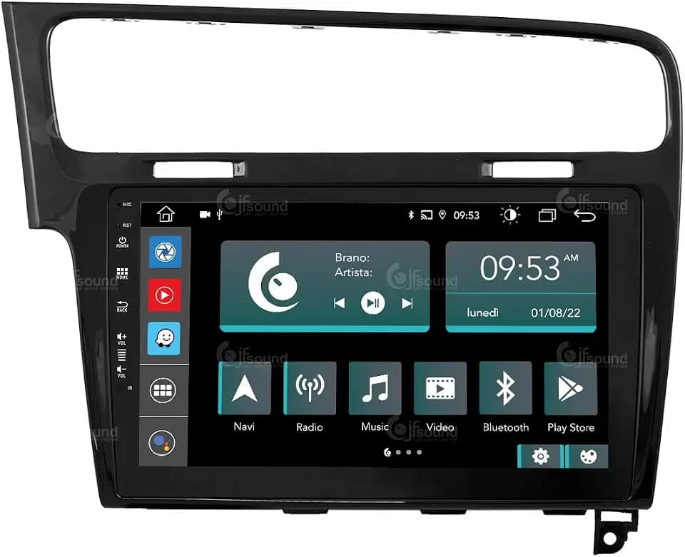 Autoradio für Volkswagen Golf 7 schwarz Android GPS Bluetooth WiFi USB DAB+ Touchscreen 10" 8core Carplay AndroidAuto