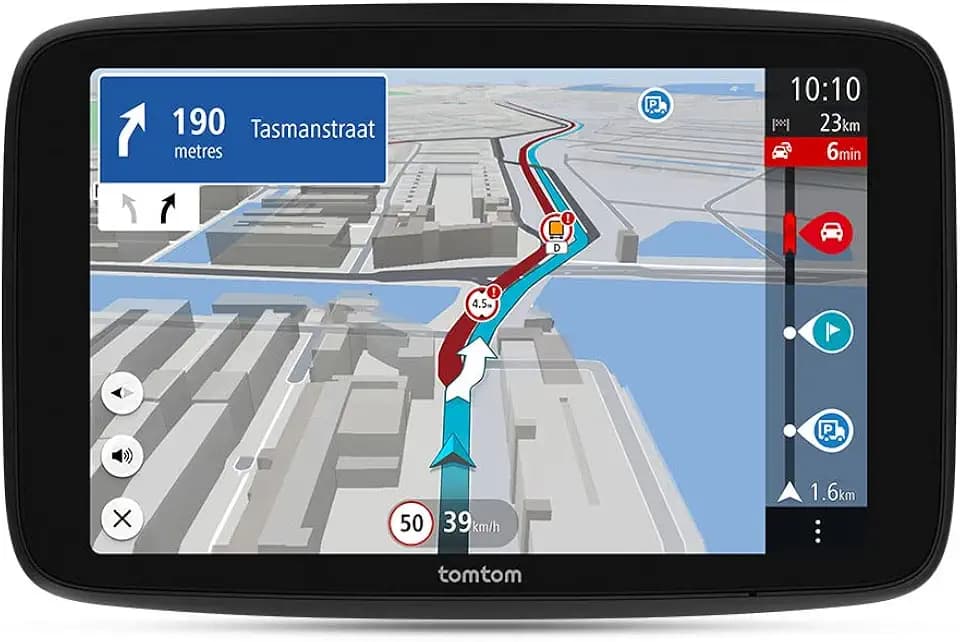 TomTom LKW-Navi GO Expert Plus (6 Zoll-Display, Routenführung und POIs für große Fahrzeuge, TomTom Traffic inklusive, Weltkarten, Echtzeitwarnungen zu Beschränkungen, USB-C)
