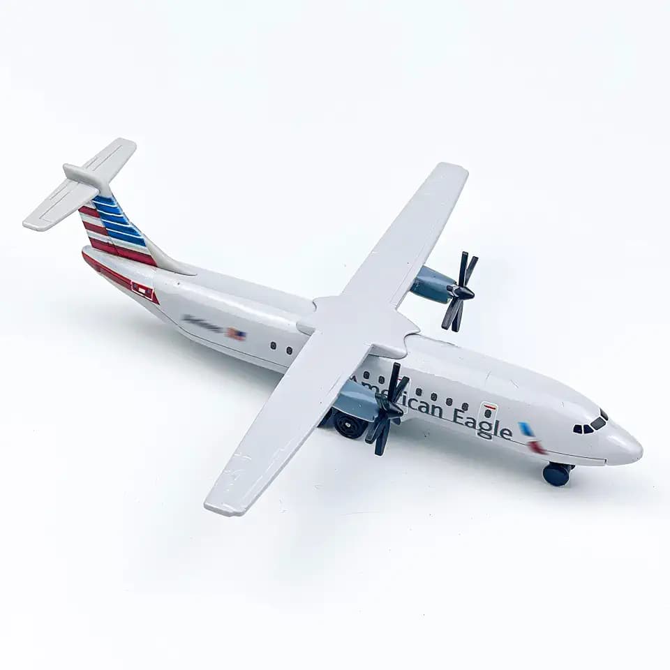 Die-Cast Propeller American Airplane Model – 6 Inch Alloy Plane with Rolling Wheels – Miniature Aircraft Collectors & Aviation Enthusiasts
