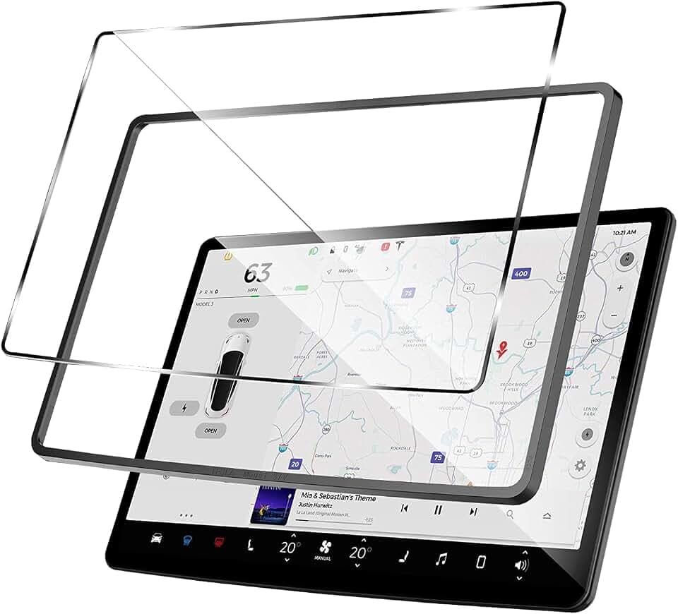 für Tesla Model 3 Y Displayschutzfolie aus gehärtetem Glas für Model 3 Y Zubehör, 9H, Kratzfest und stoßfest