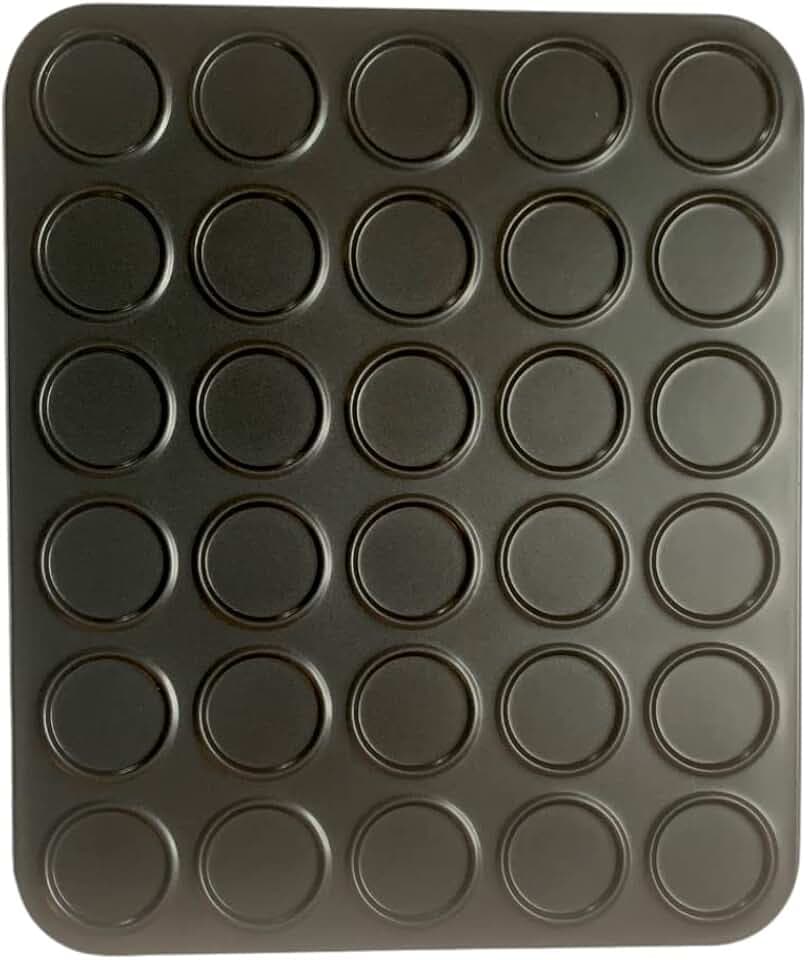 Fox Run Mini Macaron Baking Pan, 30 Small Cup Non-Stick Macaron Cookie Pan