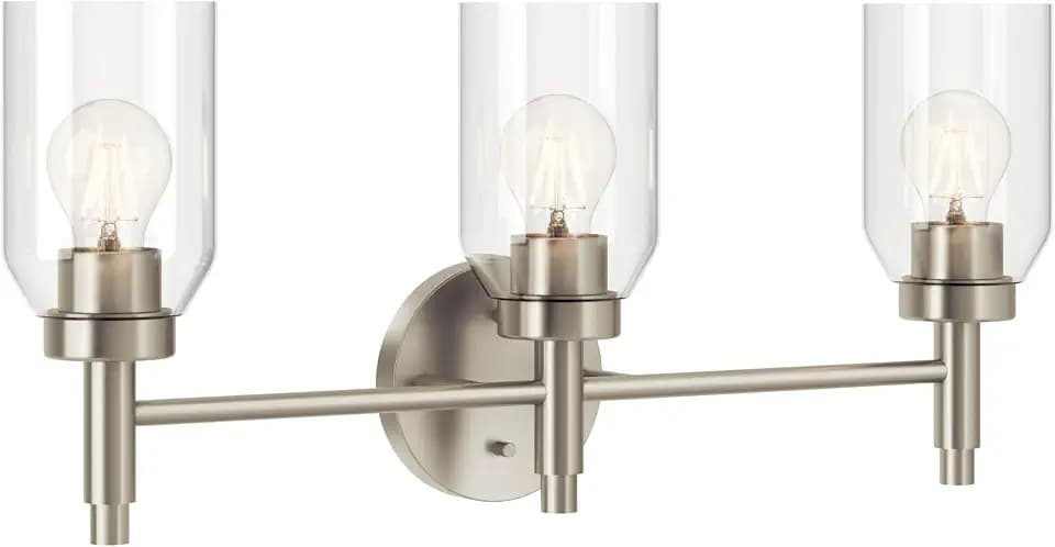 Kichler Madden 3-Light Bathroom Vanity Light, Brushed Nickel