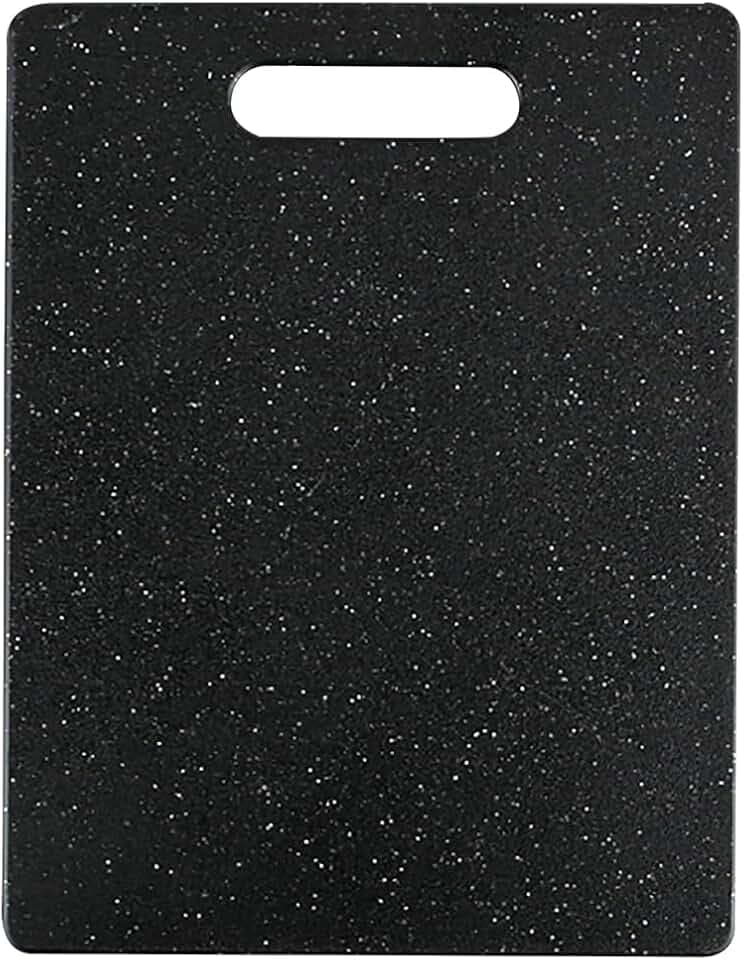 Dexas Superboard Cutting Board with Handle 8.5 x 11 inch Midnight Granite, Compact Kitchen Prep Board, Dishwasher Safe, Non-Porous Poly Surface, Made in USA
