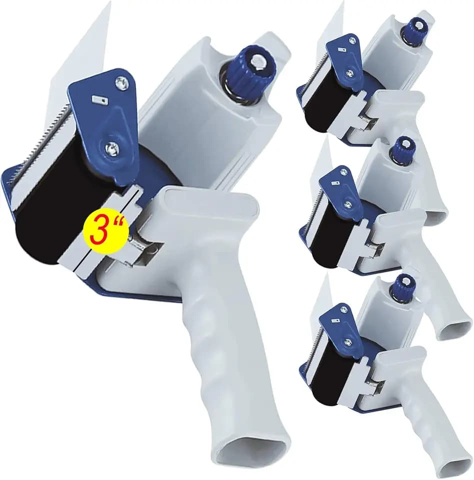 PERFECTAPE 3 Inch Wide Heavy Duty Tape Gun, Comfortable Handle, 4-Pack