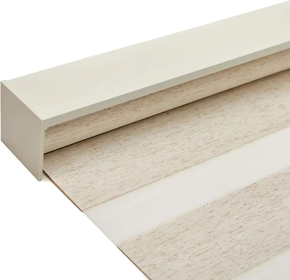 Joydeco Linen Zebra Blinds for Indoor Windows, 34" W x 72" H, Beige
