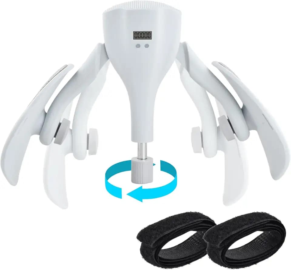 Oberschenkeltrainer, Einstellbar Winkel Stärke 360°, bis 20kg, Intelligenter Zähler, Seitliche Gurte, Eva Polsterung, Beckenbodentrainer Männer Damen, Beckenboden Trainingsgerät, Beinpresse Zuhause
