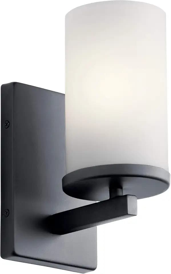 Kichler Crosby 9.25" 1-Light Wall Sconce Light, Black