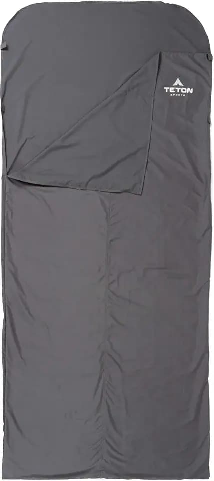 Teton Sleeping Bag Liner; A Clean Sheet Set Anywhere You Go; Perfect for Travel, Camping, and Anytime You’re Away from Home Overnight; Machine Washable; Travel Sheet Set for Your Sleeping Bag