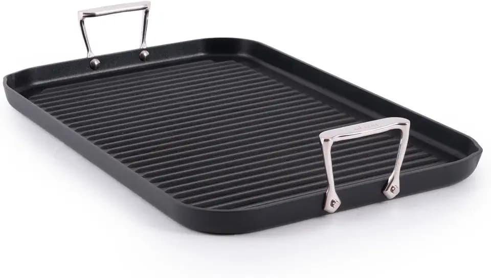 All-Clad HA1 Expert Nonstick, 13"x20" Double Burner Grill Pan