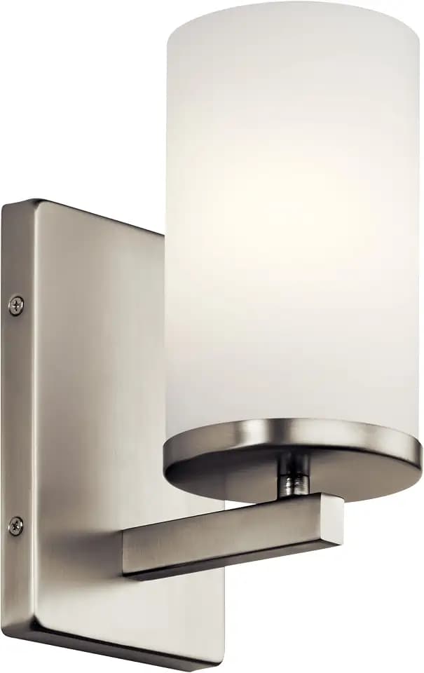 Kichler Crosby 9.25" 1-Light Wall Sconce Light, Brushed Nickel