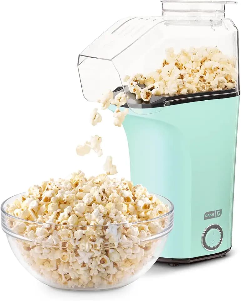 Dash Fresh Pop Popcorn Maker, Electric Hot Air Popper, 16-Cup, Aqua