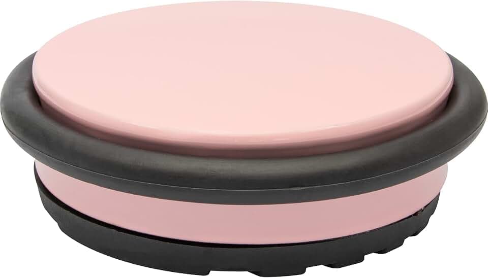 WAGNER Bodentürstopper BIG DISK COLOR PALE PINK - Durchmesser Ø 100 x 30 mm, Industriestahl beschichtet, thermoplastischer Gummi, zart rosa, 750 g - 15516601