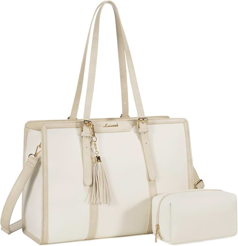 LOVEVOOK Handtasche Damen Umhängetasche Groß Laptoptasche 15,6 Zoll Tote Bag Women Canvas Shopper Shoulder Crossbody Bag Elegante Schultertasche Aktentasche Arbeitstasche Lehrertasche für Büro Reise