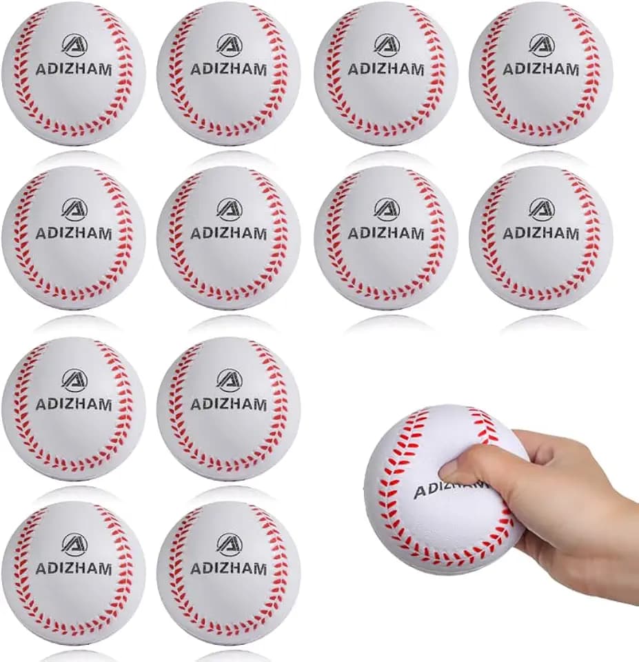 Foam Baseballs - 12 Pack of 9 inch Soft Practice Tballs for Youth Beginners - Safe for Throwing, Catching, and Batting Practice
