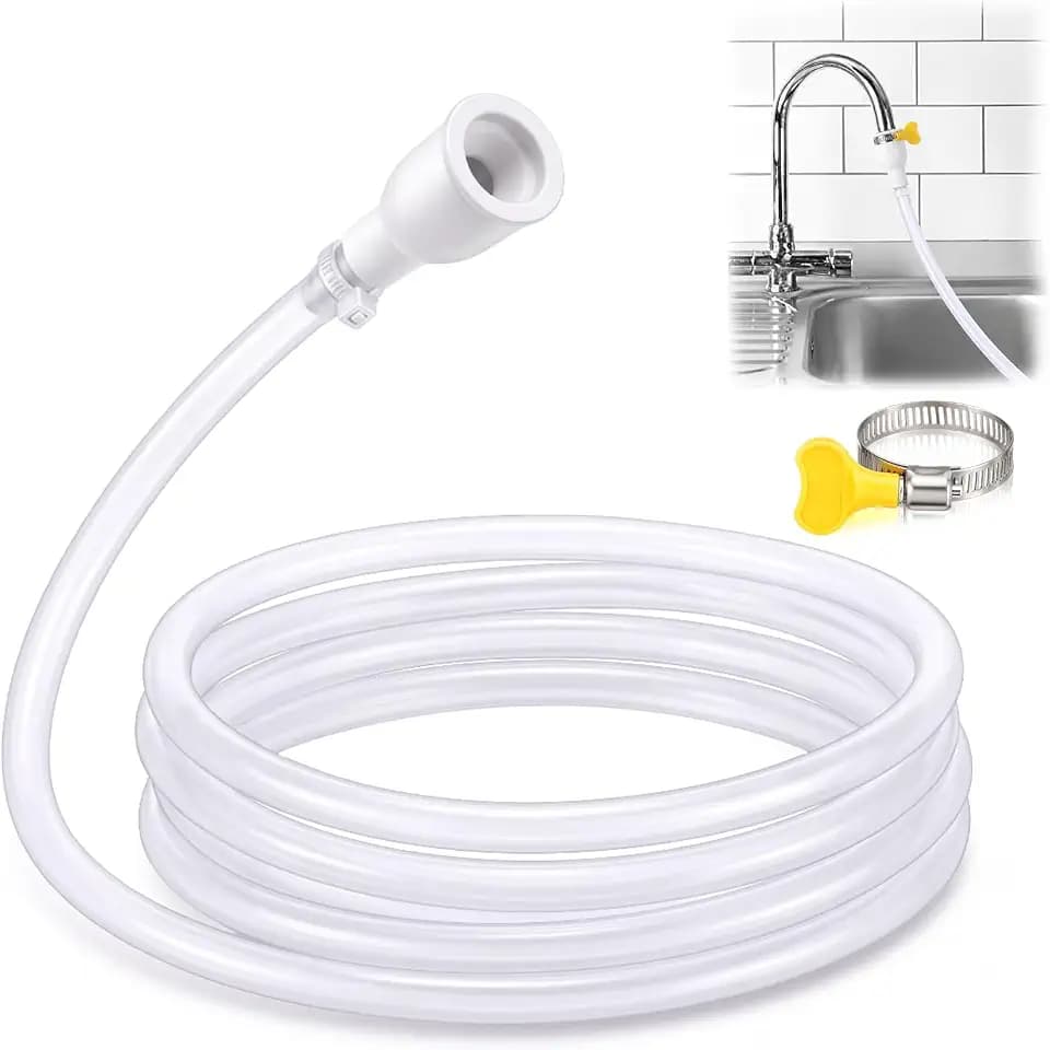 1 Set 8 ft Faucet Hose Adapter for Sink with Connector,Clamp