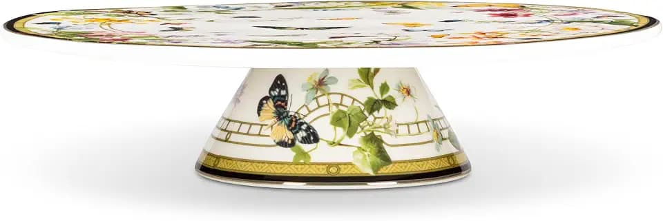 Abbott Collection Butterfly Garden Pedestal Cake Stand