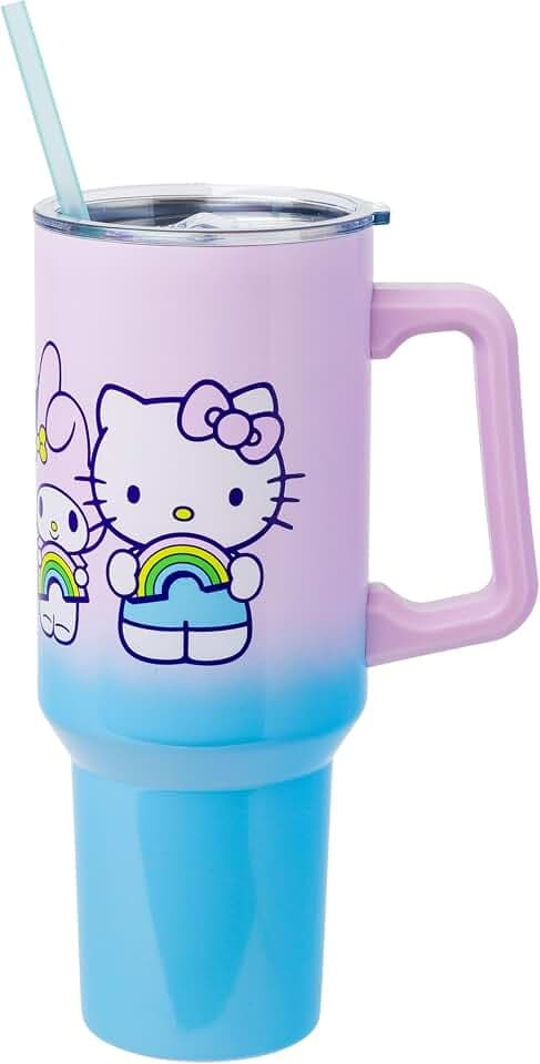 Silver Buffalo Sanrio Hello Kitty and Friends Stainless Steel Tumbler, 40oz