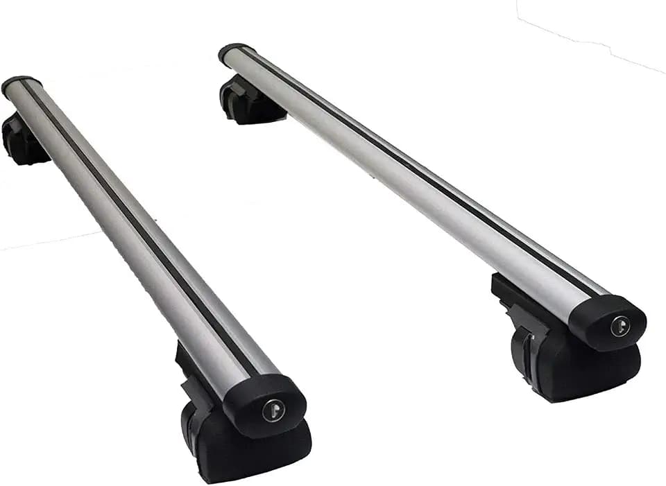 Summit SUM-003 Semi-Universal-Dachträger (Paar) für Autos mit Laufschienen, Aluminium 1,35 m lang, 2er-Set