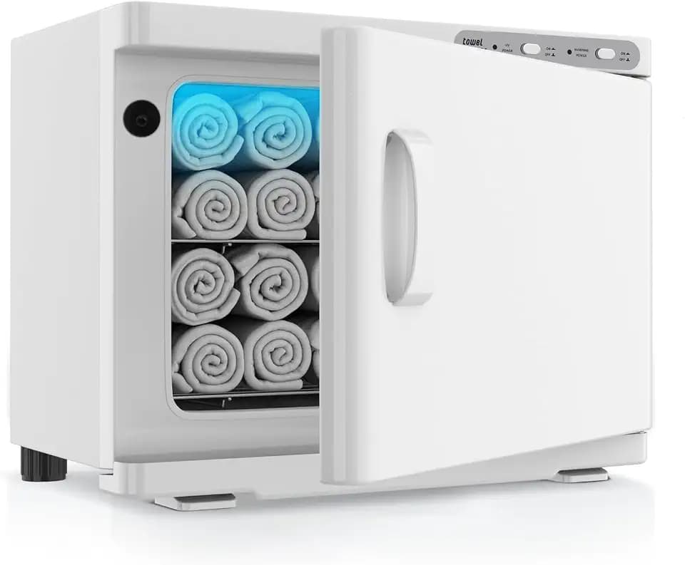 Hot Towel Warmer for Spa,23L Large Capacity,2-in-1 Thermostatic Towel Heater with Quick and All-Round Heating for Facial SPA,Beauty Salon,Esthetician and Bathroom White