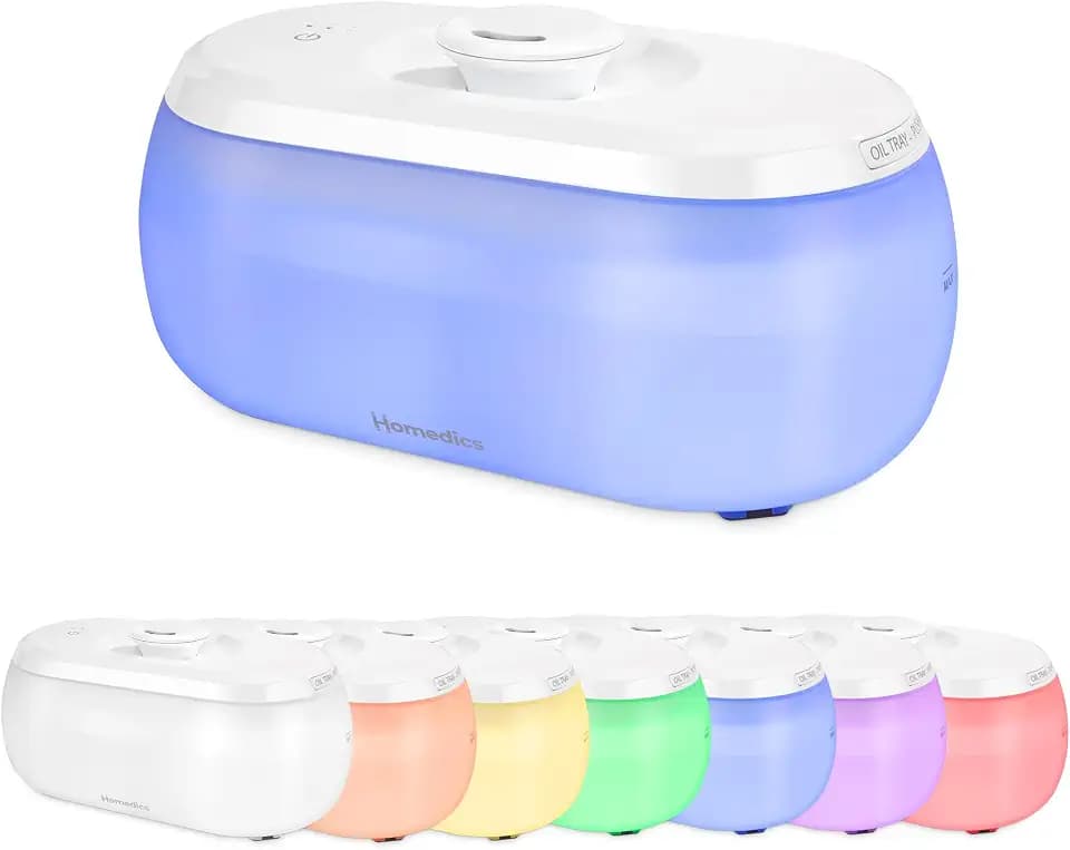 Homedics Ultrasonic Humidifier with Visible Cool Mist 0.5-Gal Top-Fill Tank
