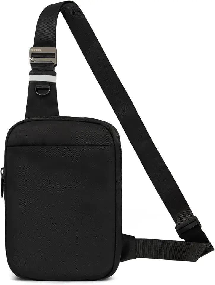 OSOCE Sling Bag for Men, RFID Anti-Theft Crossbody Bag, Black, 1.0L