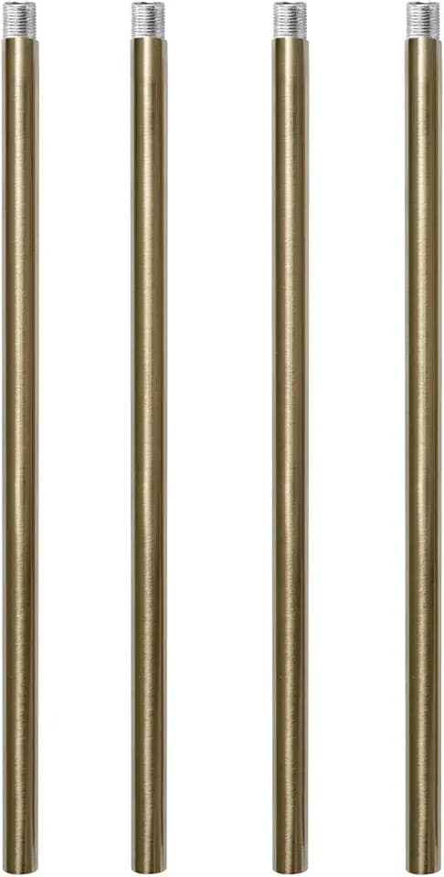 Polished Brass M10 Threaded Extension Rod for Pendant Light, Island Lighting, Chandeliers,Lighting Fixture downrods & Stems,12 Inches