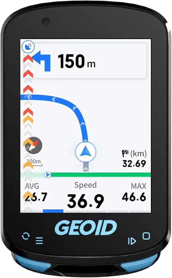 GEOID CC600 GPS Fahrradcomputer, 2,4-Zoll-Farbbildschirm, Kabellos Wasserdicht Fahrrad Tacho, Streckennavigation, Benutzerdefinierte Daten, Mehrere Sprachen, WiFi&Bluetooth&ANT+