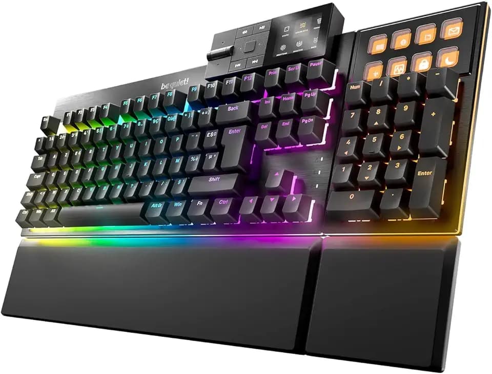 be quiet! Dark Mount Silent Tactile DE ISO Gaming Tastatur, 8 Display-Caps