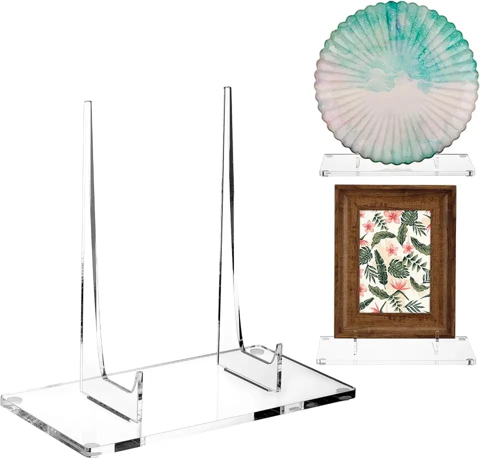 Jetec Acrylic Book Stand Clear Easel Stand for Display, 8 x 5 x 8 Inch