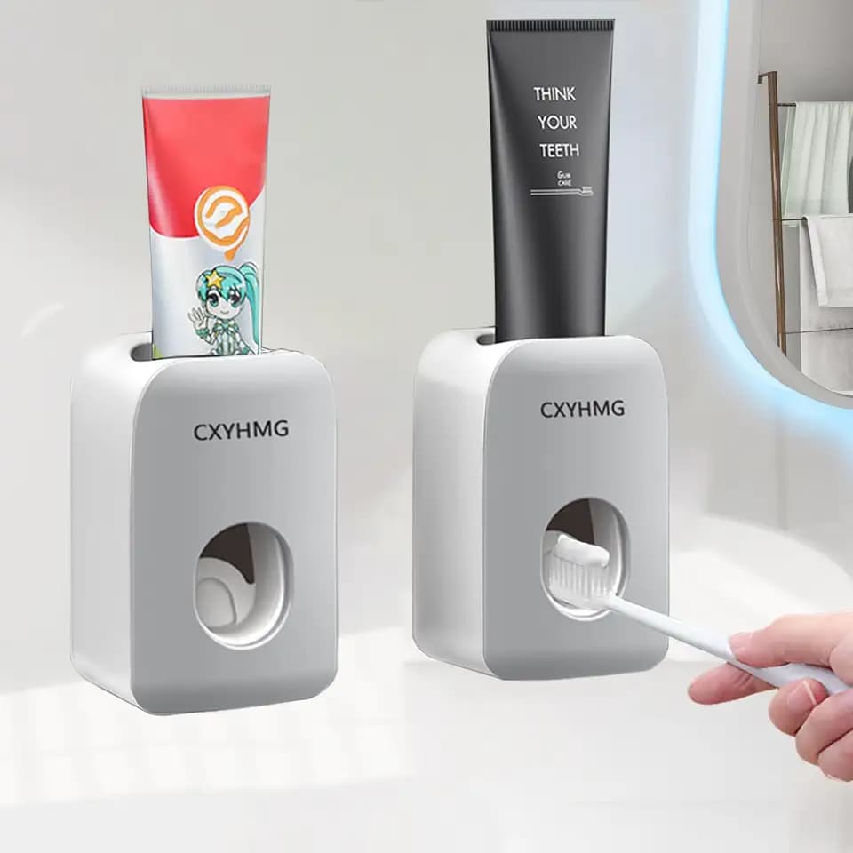 Automatic Toothpaste Dispenser for Kids, Tooth Paste Squeezer, 2Grey