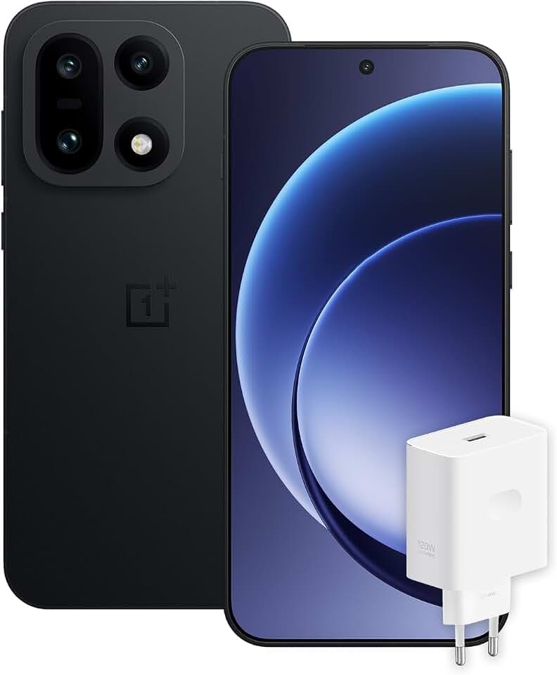 OnePlus 15 5G Smartphone, 12GB RAM 256GB, Snapdragon 8 Elite Gen 5, 7300mAh Akku, 4K 120FPS Dolby Vision Video, Triple 50MP Kamera, 120FPS Gaming, IP68 Wasser- und Staubgeschützt, Infinite Black