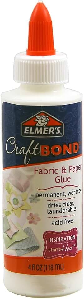 Elmer's E431 Craft Bond Fabric and Paper Glue, 4 oz, Clear