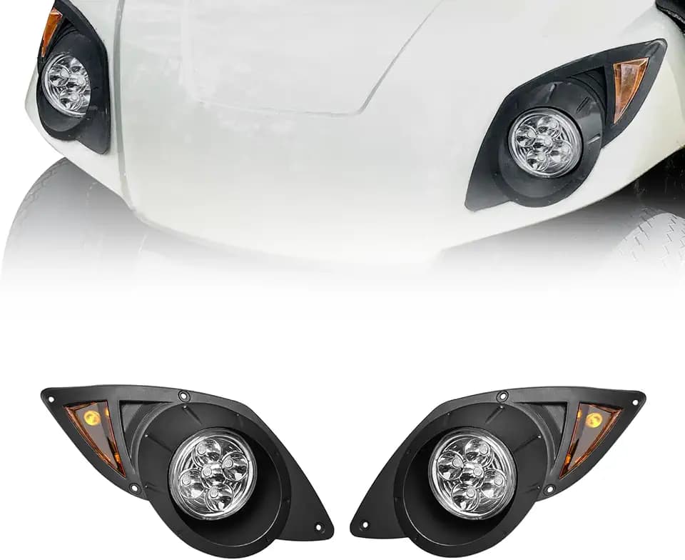 LED Head Light Kit For YAMAHA Drive G29 2007-2016 Gas or Electric Golf Cart Models Passenger Driver Side Replace 12V Headlights Light Kit Assembly For YAMAHA