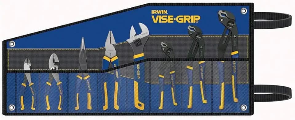 8PC GROOVELOCK/PROPLIERS KITBAG SET-