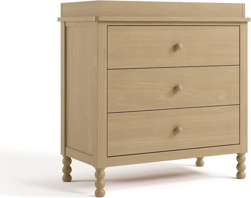 Storkcraft Rio 3 Drawer Chest with Removable Changing Topper, Driftwood