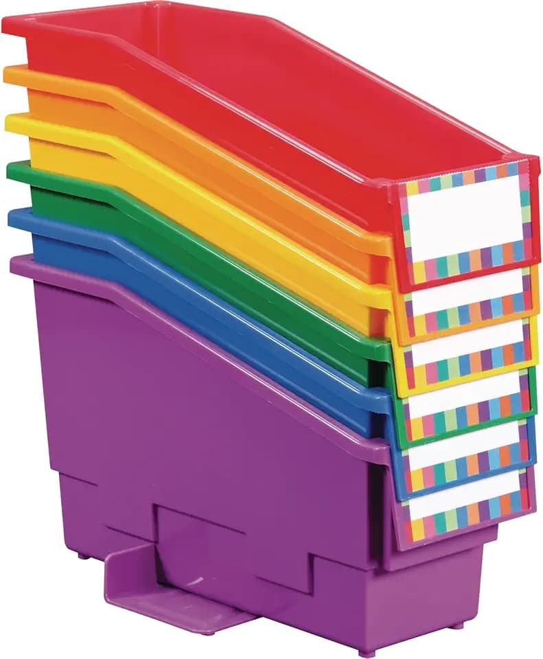 Really Good Stuff Non-Tip Book & Binder Holders with Stabilizer Wings