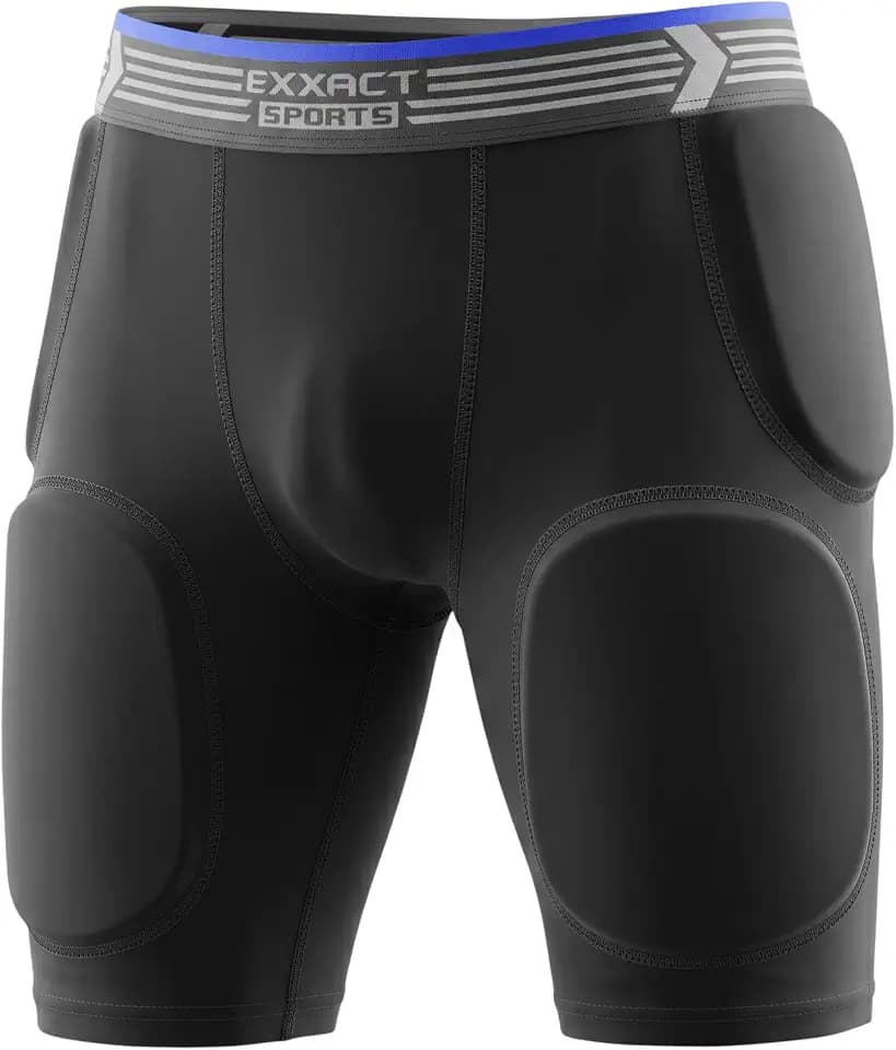 Exxact Sports Rebel 5-Pad Youth Football Girdle with Cup Pocket
