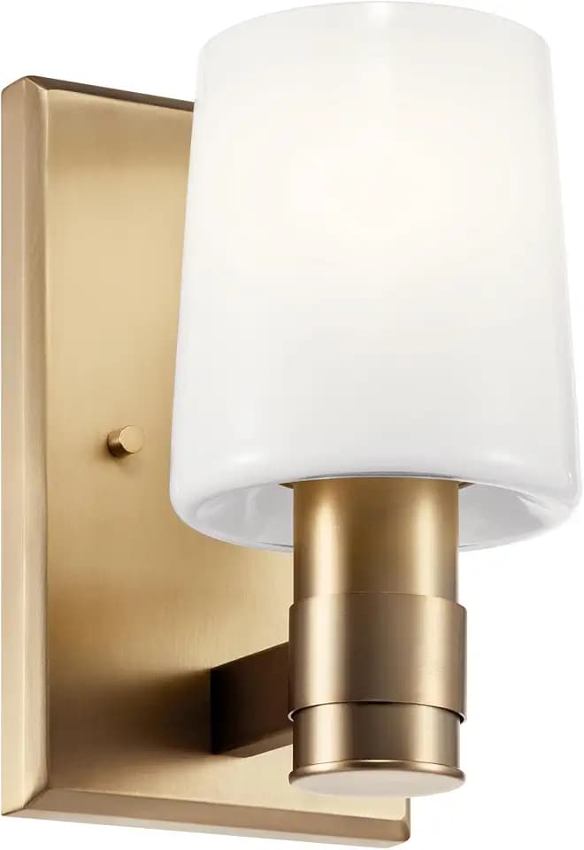Kichler Adani 1-Light Bathroom Wall Light, Champagne Bronze