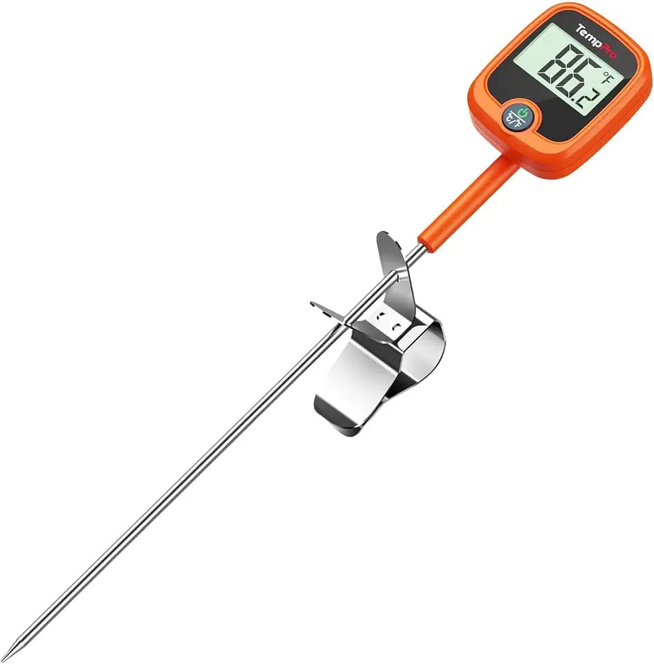 TempPro TempDip 1 Sec Candy Thermometer Digital with Pot Clip & Large LCD