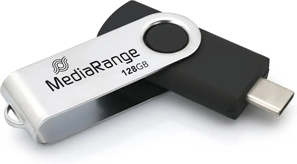 MediaRange USB-Stick USB-C 3.2 Gen 1 128GB schwarz