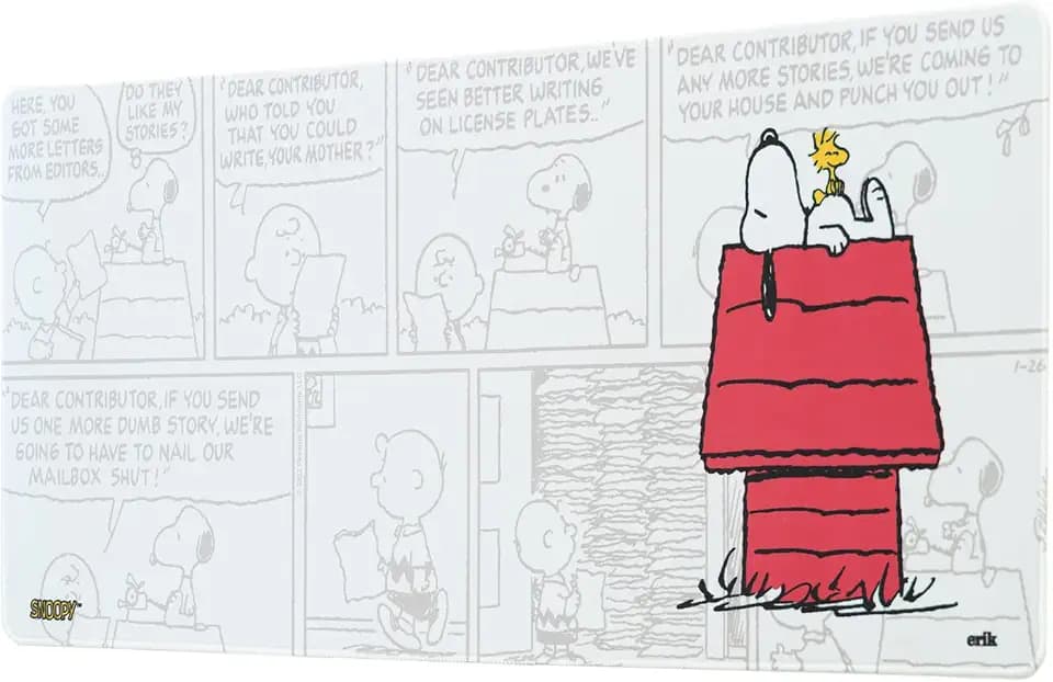 Grupo Erik Gaming Mauspad XXL Peanuts Snoopy Gaming Mousepad XXL rutschfest und Wasserabweisend Mauspad Groß - Mouse Pad Gaming Schreibtischunterlage PC Zubehör Gaming
