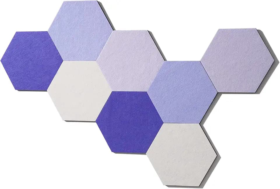 LAJAR 8 Pcs Self Adhesive Large Felt Bulletin Board Tiles