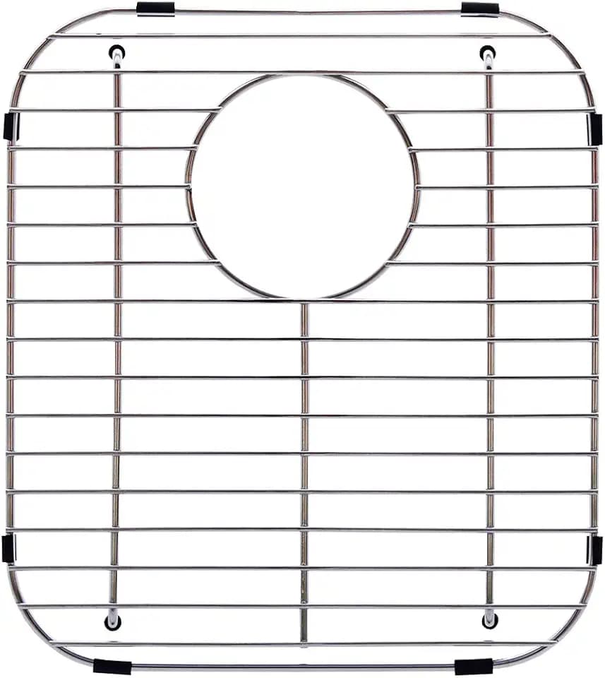 Franke Sink Protection Grid in Stainless Steel with Rear Drain, FGD75, 13.125" x 11.625" x 1.25"