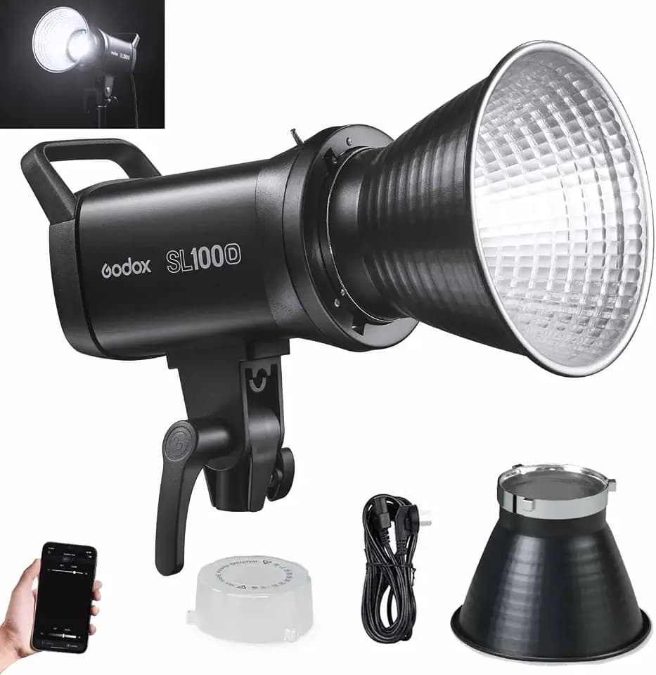 Godox SL100D 100W 5600K 100W Weiß Version LCD-Panel LED-Videolicht Dauerausgang Bowens Mount Studio Light (Godox SL100D)
